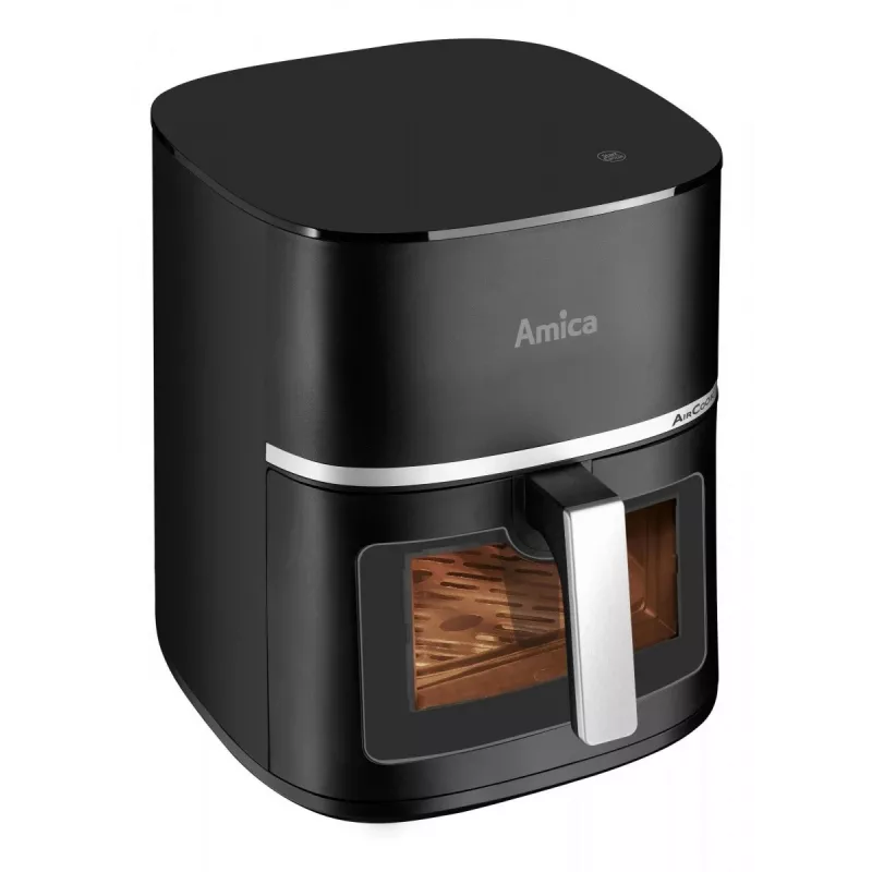 Amica AFM 6020 karstā gaisa frītes katls, 7,2 l, 1700 W, 10 programmas, LCD displejs, melnā krāsā