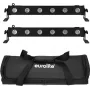 LED bāru komplekts EUROLITE 2x LED BAR-6 QCL RGBW ar mīksto somu