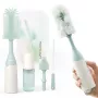 Momcozy PUSH-PRESS pudeļu birstes komplekts zaļš