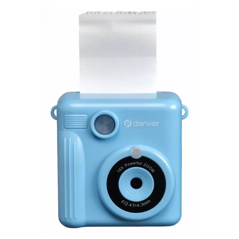 Denver KPC-1363BU Bērnu momentfotogrāfijas kamera Dino ar termoprinteri, 20 MP, zila
