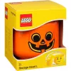 Uzglabāšanas kaste Room Copenhagen LEGO Storage Head Pumpkin liela oranža/melna