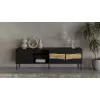 TV skapis cama meble INSERTO 3D1W 190x40x62 cm melns ar LED