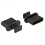 DeLOCK 64013 USB Type-C ligzdas aizsargvāciņš, melns, 10 gab.