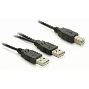 USB kabelis DeLOCK USB-B/USB-A 1 m Melns