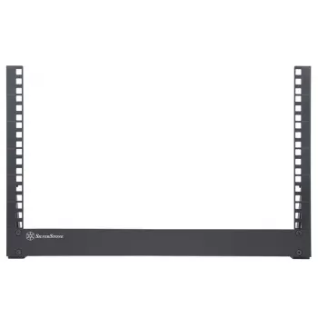 SILVERSTONE SST-RK06U-OF atvērtais rāmis 6U 19 collu galda statīvs sudraba krāsā