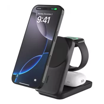 Belkin WIZ036KQBK bezvadu lādētājs 3-in-1