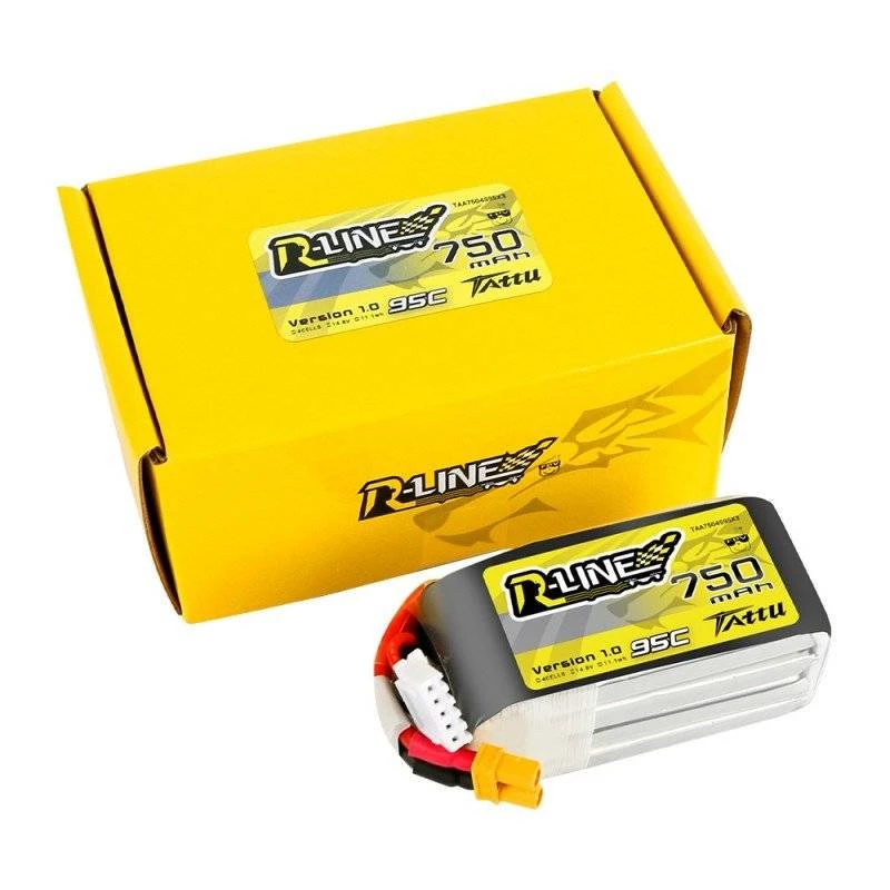 Tattu R-Line 750mAh 14.8V 95C 4S1P JST-XHR akumulators