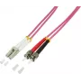 Logilink optiskais lēciena kabelis LC daudzmodu (vīrietis) uz ST daudzmodu (vīrietis) 5 m OM4 50/125 µm halogenu nesaturošs violeta krāsa FP4LT05