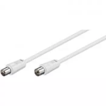 Wentronic Goobay Antenas savienojuma kabelis, balts, 0.5 m - IEC/Coax spraudnis IEC/Koax ligzda (50910)