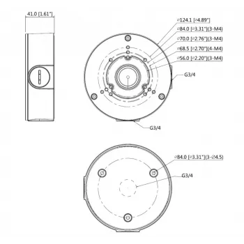 Dahua PFA130-E-B Montāžas adapteris melns