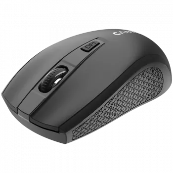 CANYON MW-7, bezvadu pele 2.4 GHz, 6 pogas, DPI 800/1200/1600, ar 1 AA bateriju, izmērs 110*60*37 mm, 58 g, melna