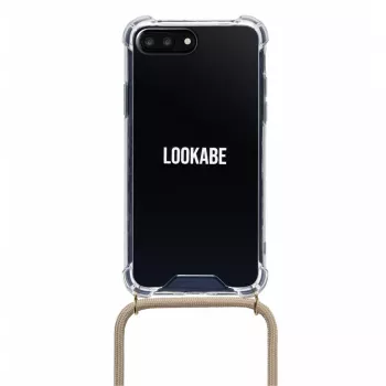 Kakla maciņš Lookabe loo007 zelta nude iPhone 7/8 Plus — nēsājams telefona maciņš ar siksnu