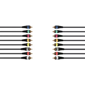 Audio čūskas kabelis Omnitronic 8xCinch 15 m — astoņu RCA savienojumu daudzkodolu līnija