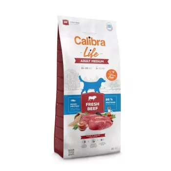 Sausā suņu barība Calibra Life Adult Medium Fresh Beef 12 kg