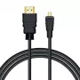 Savio CL-40/M HDMI (M) - micro HDMI (M) kabelis ar Ethernet, 2m, Melns