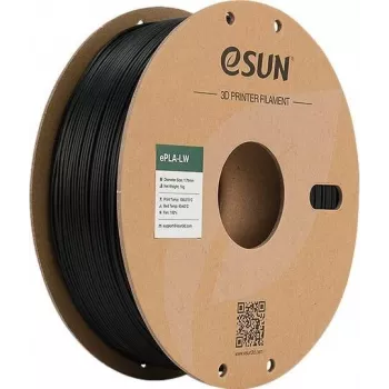 ESUN PLA LW 1,75mm MELNS 1kg 3D PRINTĒŠANAS FILAMENTS (PLA-LW175B1P1)