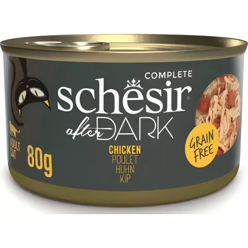 Slapjā kaķu barība Agras Pet Foods Schesir 80 g — Vistas gaļa, bezgraudu, pieaugušiem, jebkurai šķirnei