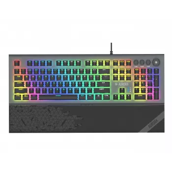 iBox Aurora K-5 tastatūra USB QWERTY Sudraba