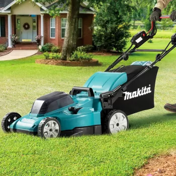 Makita DLM481Z zāles pļāvējs, stūmējzāģis, bez akumulatora, melns/zils/metālisks