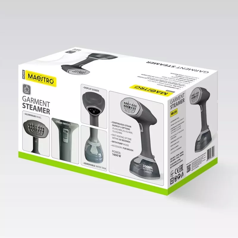 Apģērbu tvaikonis Maestro MR-358 1600W, rokas modelis vertikālai tvaicēšanai