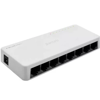Tīkla slēdzis QOLTEC 52246 — 8 x RJ45 porti, 100 Mbps
