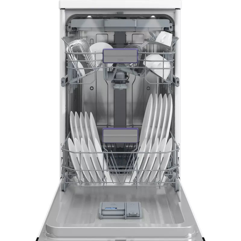 BEKO BDFS26120WQ Brīvi stāvoša trauku mazgājamā mašīna, 45 cm, 6 programmas, invertora motors, trešā atvilktne, balta