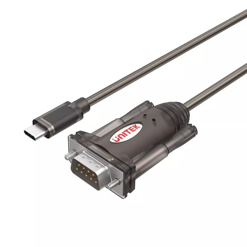 Seriālais kabelis Unitek Y-1105K — 1.5 m melns, DB-9 vīrietis uz DB-9 vīrietis