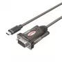 Seriālais kabelis Unitek Y-1105K — 1.5 m melns, DB-9 vīrietis uz DB-9 vīrietis