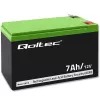 Qoltec 53076 AGM akumulators | 12V | 7Ah | Drošības sistēmām