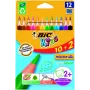 BIC krāsainie zīmuļi CEV.TRIANG.CBW 10+2 EU 12 krāsainie zīmuļi, 214842