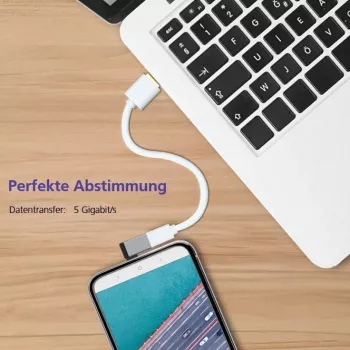 Helos PREMIUM 288346 OTG adapteris USB-A (siev.) uz USB-C (tēv.) 3.1 taisnleņķa