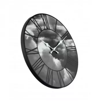 NeXtime klok 3037 Clouds, Ø39 cm, sienas, melna