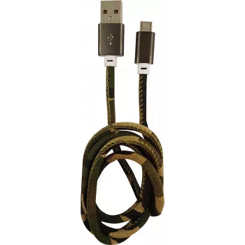 LC-Power kabelis USB-Micro-1M-5 1m meža kamuflāža, USB A uz Micro-USB