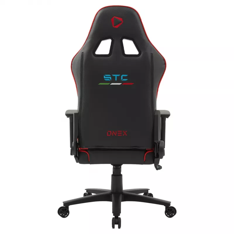 ONEX STC Alcantara L Series biroja/datorspēļu krēsls, melns/sarkans