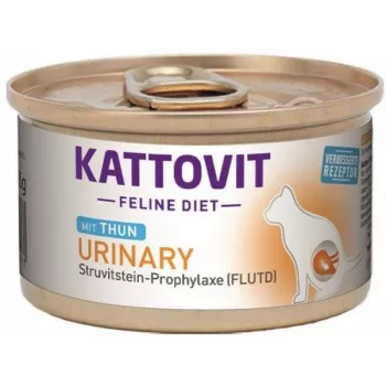 Slapjā barība kaķiem KATTOVIT Feline Diet Urinary Tuna maisiņš 85 g – urīnceļu atbalsts