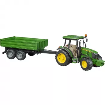 BRUDER John Deere 5115 M traktors ar izgāžamo piekabi