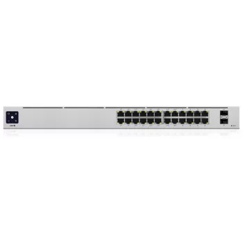 Ubiquiti UniFi 24-Port PoE Pārvaldāms Gigabitu Ethernet (10/100/1000) Slēdzis ar PoE+ 1U Sudrabs