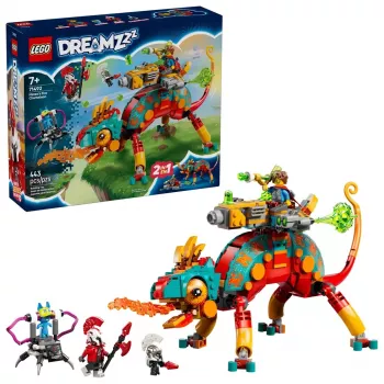 Konstruktors LEGO 71492 Dreamzz Mateo uguns hameleons, ķieģeļu modelis radošai būvēšanai