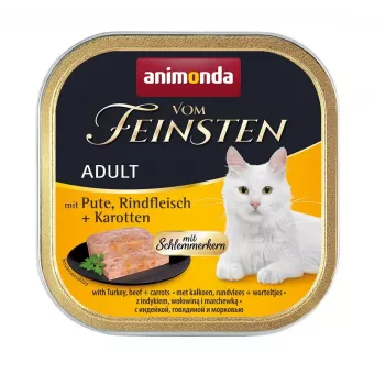 ANIMONDA Vom Feinsten Adult Turkey, beef and carrots - slapjā barība kaķiem - 100g