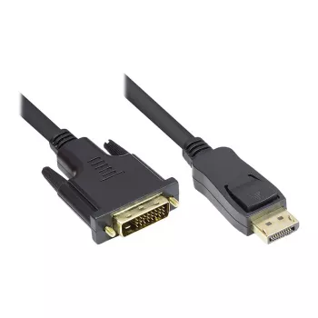 Good Connections Savienojuma kabelis DisplayPort uz DVI-D 24+1 - 24K apzeltīti kontakti - OFC - melns - 1m