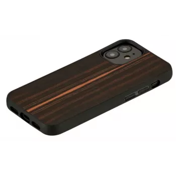 Aizsargmaciņš Man and Wood iPhone 12 mini — ebony melns