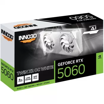 Grafikas karte Inno3D GeForce RTX 5060 Twin X2 OC — 8 GB GDDR7, 128-bit, PCIe 5.0, 2280 MHz