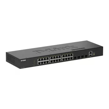 D-Link 28-Portu Gigabit Sakraujams Viedais Pārslēgs ar 4 x 10G SFP+ Portiem