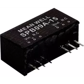 Tīkla adapteris/invertors Mean Well SPB09C-12, Ieeja 36–75 V, Izeja 12 V, 9 W, RoHS, 24 mm dziļums