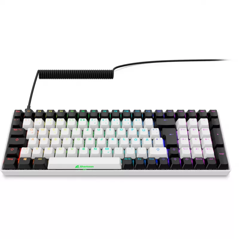 Sharkoon SKILLER SGK50 S2 balts DE izkārtojums Gateron Yellow - tastatūra