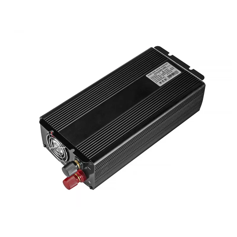 Green Cell INV09 tīkla sprieguma pārveidotājs 12V->230V 1000W melns