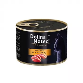 Slapjā barība kaķiem Dolina Noteci Premium — Pīle, 185 g, pieaugušiem kaķiem, bez lipekļa un sojas