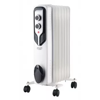 Adler AD 7815 eļļas sildītājs, balts, 1500 W