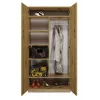 Garderobes skapis Top E Shop SD-90 ART KPL — Ozola rāmis, 7 plaukti, 2 durvis