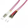 Logilink optiskā šķiedras kabelis LC Multi-Mode (vīrietis) uz ST Multi-Mode (vīrietis) - 2 m - 50/125 µm - OM4 - bezhalogēna - viršu violets (FP4LT02)